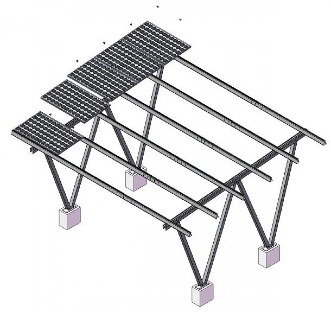 K500 Carport 2-stanowiskowy 
